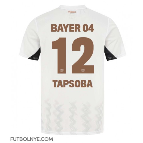 Camiseta Bayer Leverkusen Edmond Tapsoba #12 Visitante Equipación 2024-25 manga corta